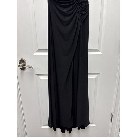 MAC DUGGAL Size 2 Black 26513 FAUX WRAP SLEEVELESS V-NECK GOWN Prom Dress New - Picture 6 of 10